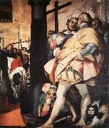 CRESPI, Giovanni Battista St Charles Borromeo Erecting Crosses a the Gates of Milan (detail) df Sweden oil painting artist